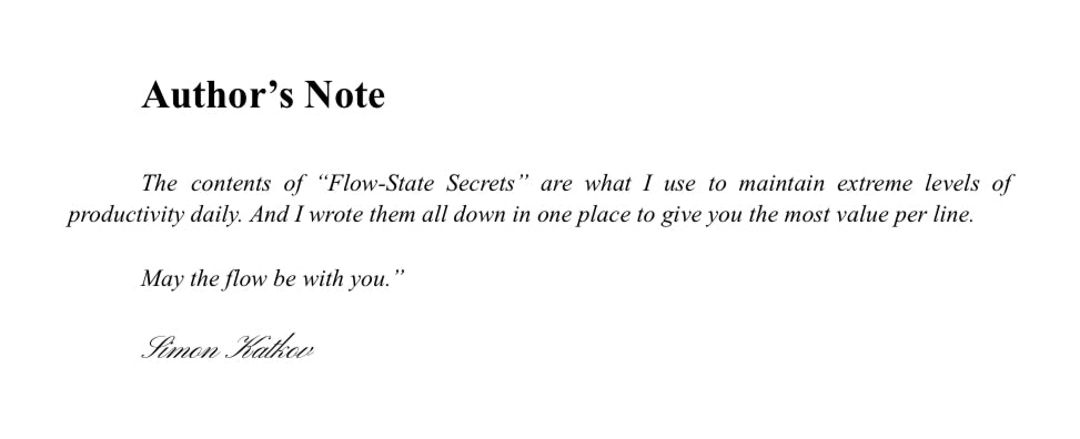 Flow-State Secrets